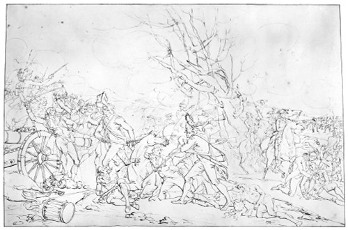 Battle Of Princeton, 1777. /Npremilinary Drawing By John Trumbull For His Painting Of The Battle Of Princeton, New Jersey, 3 January 1777. Poster Print by Granger Collection - Item # VARGRC0129847