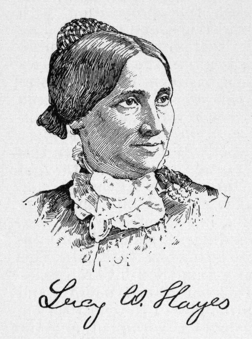 Lucy Hayes (1831-1889). /Nwife Of Rutherford B. Hayes. Pen-And-Ink Drawing, C1890. Poster Print by Granger Collection - Item # VARGRC0089946