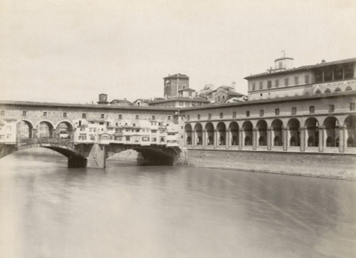 Italy: Florence. /Nview Of The Ponte Vecchio Over The Arno River In Florence, Italy. Photograph, C1870. Poster Print by Granger Collection - Item # VARGRC0351561