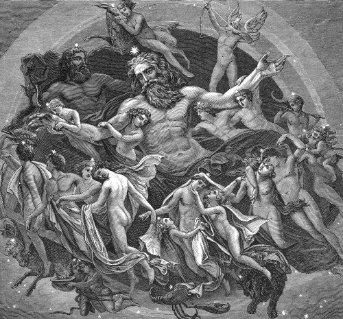 Mythology: Uranus. /Nwood Engraving After A Fresco By Karl Friedrich Schinkel, C1845. Poster Print by Granger Collection - Item # VARGRC0051110