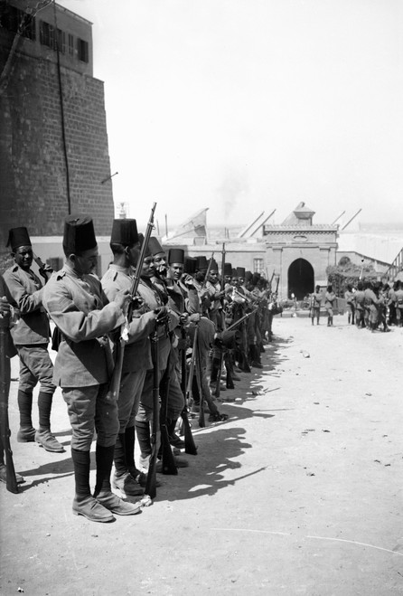 Egypt: Cairo. /Negyptian Soldiers On Guard In The Citadel, Cairo, Egypt. Stereograph, Early 20Th Century. Poster Print by Granger Collection - Item # VARGRC0120180