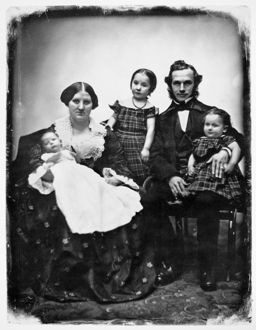 Parents And Children, 1845. /Ndaguerreotype, C1845, By Southworth & Hawes Of An Unidentified American Family. Poster Print by Granger Collection - Item # VARGRC0015162