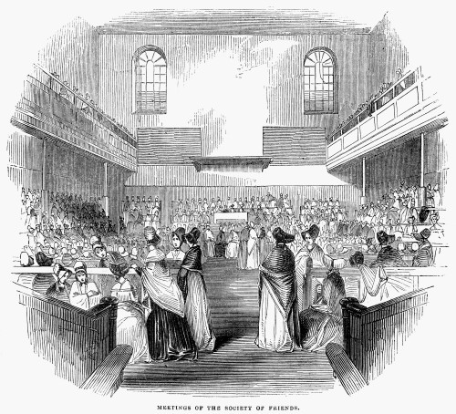 Quaker Meeting, 1843. /Namerican Wood Engraving, 1843. Poster Print by Granger Collection - Item # VARGRC0014455 Quaker Meeting, 1843. /Namerican Wood Engraving, 1843. Poster Print by Granger Collection - Item # VARGRC0014455
