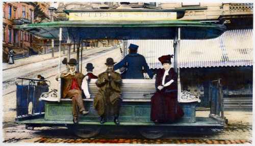 San Francisco: Streetcar. /Na Cable Car On Sutter Street In San Francisco, California, Late 19Th Century. Oil Over A Photograph. Poster Print by Granger Collection - Item # VARGRC0087266