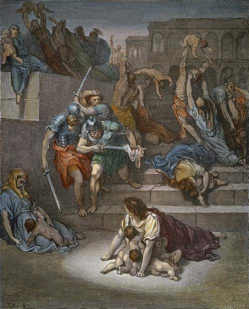 Dor_: Massacre. /Nthe Massacre Of The Innocents (Matthew 2:16). Wood Engraving After Gustave Dor_. Poster Print by Granger Collection - Item # VARGRC0007339