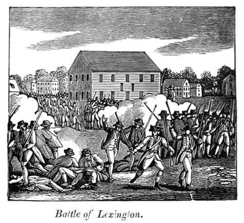 Battle Of Lexington, 1775. /Nbattle Of Lexington, Massachusetts, During The American Revolution, 19 April 1775. Wood Engraving, C1840. Poster Print by Granger Collection - Item # VARGRC0354991 Battle Of Lexington, 1775. /Nbattle Of Lexington, Massachusetts, During The American Revolution, 19 April 1775. Wood Engraving, C1840. Poster Print by Granger Collection - Item # VARGRC0354991