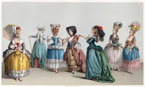 France: Fashion, C1730. /Nwomen'S Fashions In France, C1730. Chromolithograph, C1875. Poster Print by Granger Collection - Item # VARGRC0354871