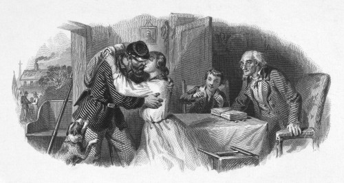 Civil War: Returning Home. /Na Union Army Volunteer Returning Home After The American Civil War. Steel Engraving, American, 19Th Century. Poster Print by Granger Collection - Item # VARGRC0090546