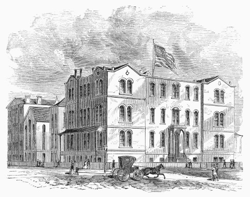 Children'S Hospital, 1868. /Nchildren'S Hospital And Nursery, Fifty-First Street And Lexington Avenue, New York. Wood Engraving, 1868. Poster Print by Granger Collection - Item # VARGRC0096173