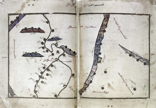 Africa: Map, 1154. /Nfacsimile Of Al Idrisi'S Map Of Africa, Showing Only The Northern Part, 1154. Poster Print by Granger Collection - Item # VARGRC0119481