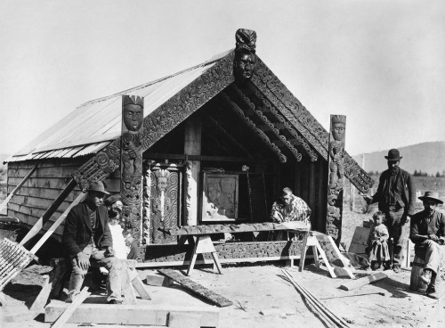 New Zealand, C1910. /Nmaori Men Building A Meeting House In New Zealand. Photograph, C1910. Poster Print by Granger Collection - Item # VARGRC0351716