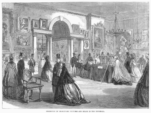 London: Town Hall, 1864. /Nexhibition Of Shakespeare Pictures And Relics In The Town Hall At London. Wood Engraving, English, 1864. Poster Print by Granger Collection - Item # VARGRC0096618