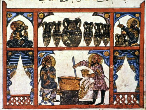 Pharmacy: Arabic, C1224 A.D. /Narabic Manuscript Illumination Depicting The Preparation Of Medicine From Honey. From The 'De Materia Medica,' Baghdad, C1224 A.D. Poster Print by Granger Collection - Item # VARGRC0041196
