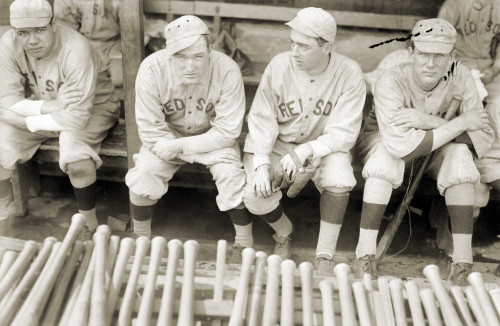 Babe Ruth, Ernie Shore, Rube Foster, Del Gainer, Boston Red Sox