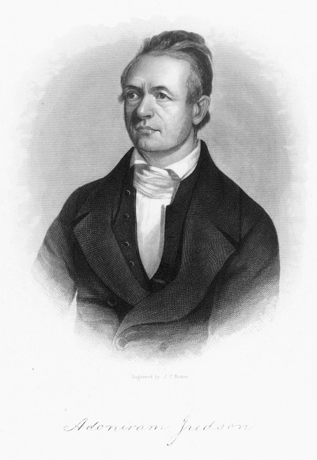 Adoniram Judson (1788-1850). /Namerican Baptist Missionary In Burma. Line And Mezzotint Engraving, 19Th Century. Poster Print by Granger Collection - Item # VARGRC0061026