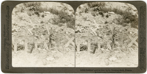 Wwi: Graves, C1917. /N'Soldier'S Graves Torn Up By Bursting Shell, France.' Stereograph, C1917. Poster Print by Granger Collection - Item # VARGRC0324509