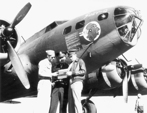 Ww2 Airplane. /Nafter A Complete Overhaul, The Famed "Suzy Q" Is Delivered By The Test Pilot To Resume Fighting In The South Pacific. Poster Print by Granger Collection - Item # VARGRC0067536