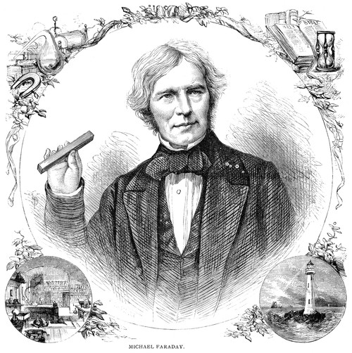 Michael Faraday /N(1791-1867). English Chemist And Physicist. Wood Engraving, 1876. Poster Print by Granger Collection - Item # VARGRC0029396