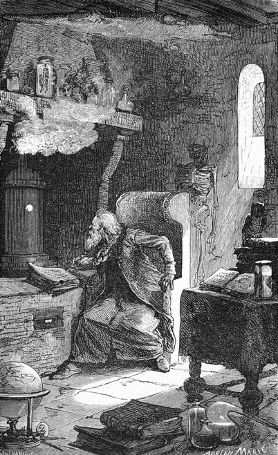 Alchemist. /Nline Engraving, French, 19Th Century. Poster Print by Granger Collection - Item # VARGRC0015567