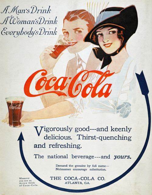 Coca-Cola Ad, 1914. /Namerican Magazine Advertisement. Poster Print by Granger Collection - Item # VARGRC0062081 Coca-Cola Ad, 1914. /Namerican Magazine Advertisement. Poster Print by Granger Collection - Item # VARGRC0062081