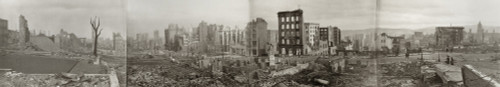 San Francisco Earthquake. /Npanoramic View Of The Burned District From Jones And Bush Streets, Following The Earthquake Of 18 April 1906. Poster Print by Granger Collection - Item # VARGRC0119601
