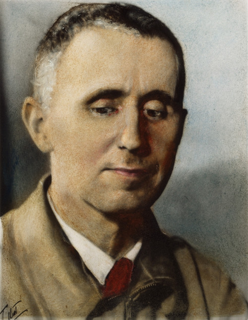 Bertolt Brecht (1898-1956). /Ngerman Playwright And Poet. Oil Over A Photograph Taken In New York, 1940. Poster Print by Granger Collection - Item # VARGRC0051503