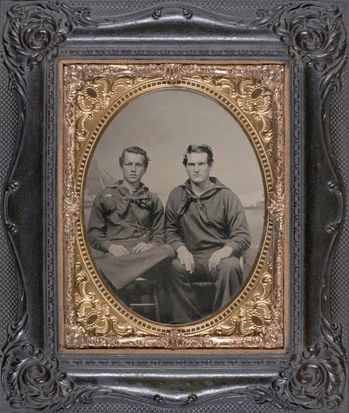 Civil War: Sailors, C1863. /Nportrait Of Two Union Sailors. Tintype, C1863. Poster Print by Granger Collection - Item # VARGRC0265022