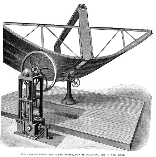 Solar Engine, 1884. /Njohn Ericsson'S Solar Engine, In Use In New York City In 1884: Contemporary American Wood Engraving. Poster Print by Granger Collection - Item # VARGRC0073631
