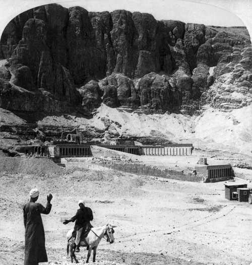 Egypt: Hatshepsut Temple. /N18Th Dynasty Funerary Temple Of Queen Hatshepsut At Deir El-Bahri, Thebes, Egypt. Stereograph, C1902. Poster Print by Granger Collection - Item # VARGRC0119293
