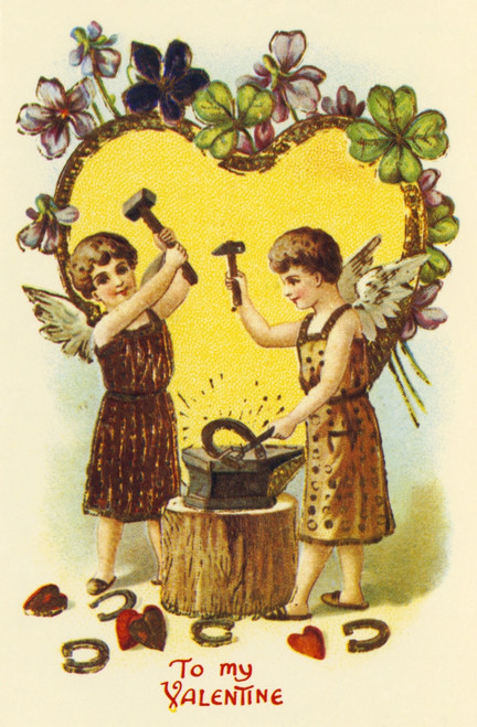 Valentine'S Day Card, 1900. /Namerican St. Valentine'S Day Greeting Card, C1900. Poster Print by Granger Collection - Item # VARGRC0018737