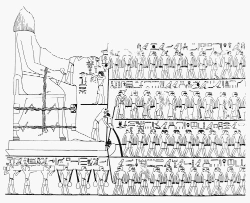 Ancient Egypt: Transport. /Ntransporting A Colossus. Drawing After A Part Of The Decoration From The Walls Of A Tomb, C1800 B.C. Poster Print by Granger Collection - Item # VARGRC0017327