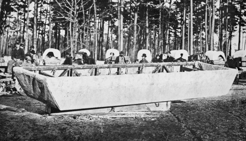 Civil War: Pontoon Bridge. /Ncanvas Pontoon Used By The Union Army For Constructing Bridges. Poster Print by Granger Collection - Item # VARGRC0090666