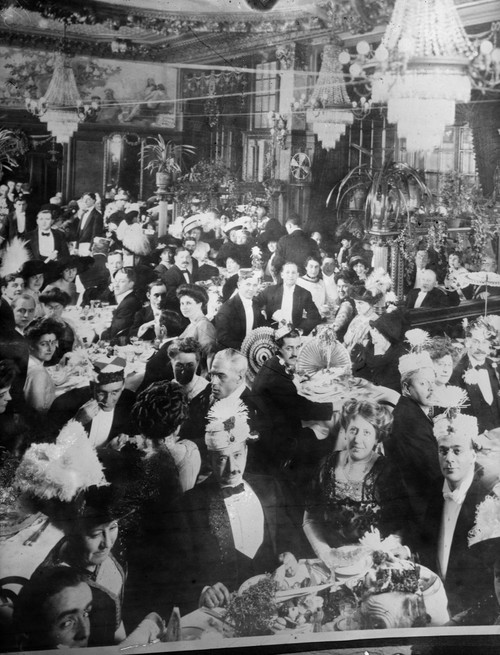 New Year'S Eve Party. /Nnew Year'S Eve Banquet, Early 20Th Century. Poster Print by Granger Collection - Item # VARGRC0109401