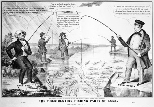 Presidential Campaign, 1848. /Na Pro-Zachary Taylor Lithograph Cartoon Of 1848, Deriding Martin Van Buren'S Free-Soil Candidacy. Poster Print by Granger Collection - Item # VARGRC0015483
