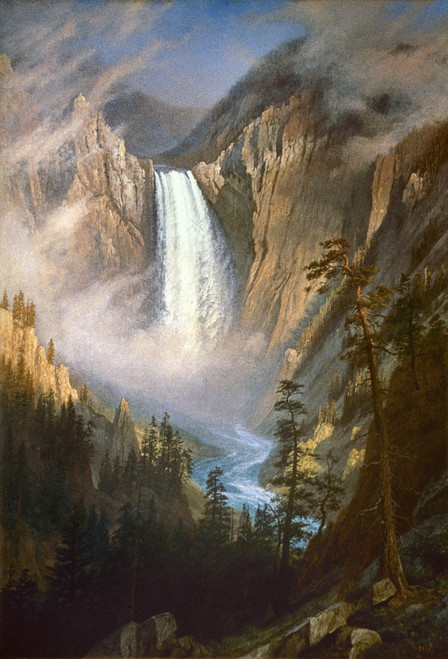 Bierstadt: Yellowstone. /N'Yellowstone Falls.' Oil On Canvas By Albert Bierstadt, C1881. Poster Print by Granger Collection - Item # VARGRC0120083