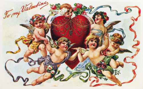 Valentine'S Day Card. /Namerican St. Valentine'S Day Greeting Card, C1900. Poster Print by Granger Collection - Item # VARGRC0087468