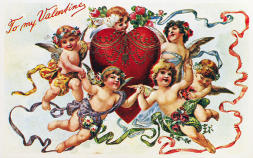 Valentine'S Day Card. /Namerican St. Valentine'S Day Greeting Card, C1900. Poster Print by Granger Collection - Item # VARGRC0087468