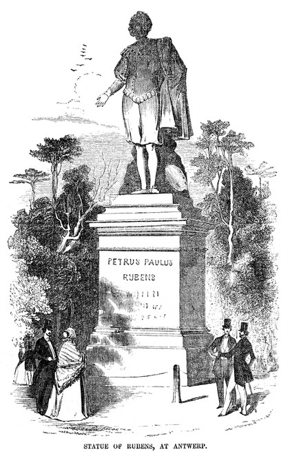 Antwerp: Rubens, 1856. /N'Statue Of Rubens, At Antwerp.' Engraving, 1856. Poster Print by Granger Collection - Item # VARGRC0265732