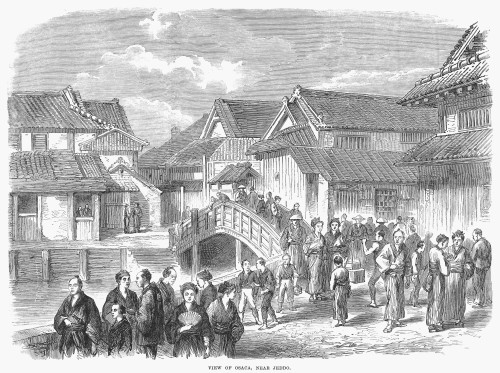 Japan: Osaka, 1864./Na Street In Osaka, Japan. Wood Engraving, English, 1864. Poster Print by Granger Collection - Item # VARGRC0089408
