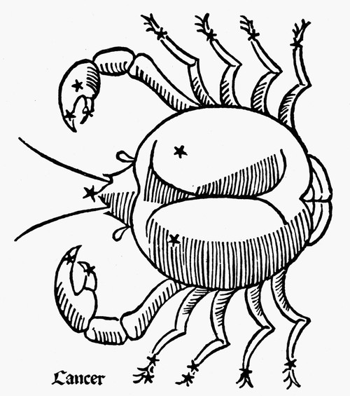 Zodiac: Cancer, 1482. /Ncancer, The Crab. Zodiacal Woodcut From Gaius Julius Hyginus' 'Poeticon Astronomicon,' Venice, Italy, 1482. Poster Print by Granger Collection - Item # VARGRC0076031