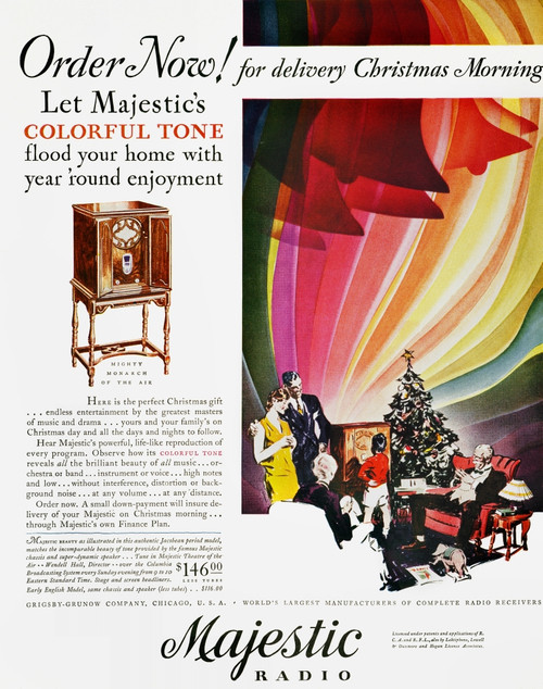 Majestic Radio Ad, 1929. /Namerican Magazine Advertisement, 1929. Poster Print by Granger Collection - Item # VARGRC0061654