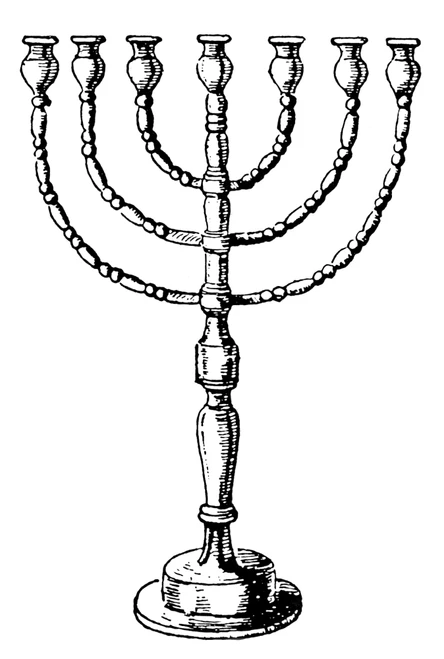 Judaism: Menorah. /Nline Engraving. Poster Print by Granger Collection