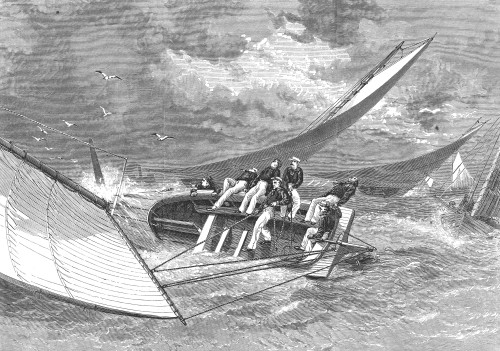 Yacht Race, 1877. /Na Hiker Yacht Race On The Delaware River. Wood Engraving, 1877. Poster Print by Granger Collection - Item # VARGRC0098086