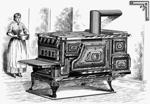 Stove, 1875. /Namerican Patent Stove With Hot Water Reservoir And Warming Oven, 1875. Poster Print by Granger Collection - Item # VARGRC0042017