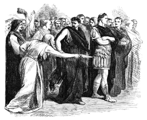 Shakespeare: Julius Caesar. /Nthe Soothsayer Warns Caesar To Beware The Ides Of March In Act Iii, Scene 1 Of William Shakespeare'S 'Julius Caesar.' Engraving After Sir John Gilbert, 1881. Poster Print by Granger Collection - Item # VARGRC0056946