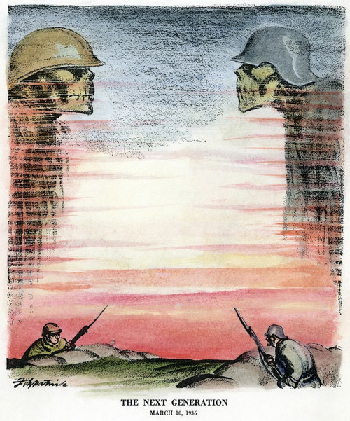 Cartoon: World Wars, 1936. /N'The Next Generation.' American Cartoon On The Looming Threat Of Another War In Europe. Cartoon By D.R. Fitzpatrick, 1936. Poster Print by Granger Collection - Item # VARGRC0032476