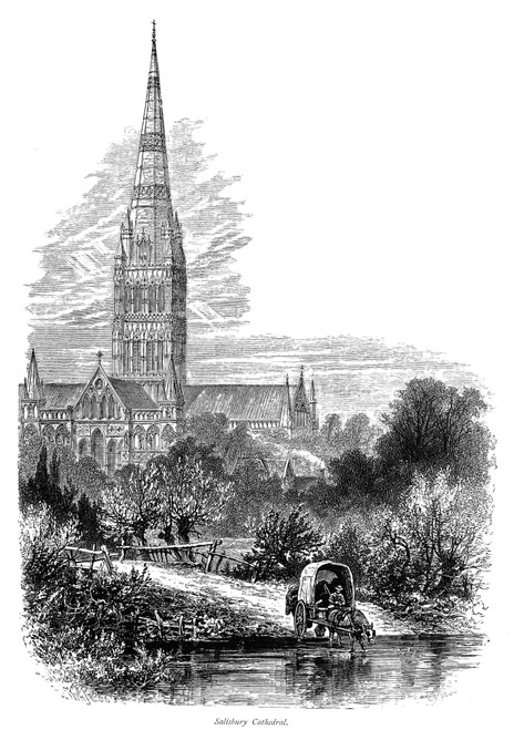 Salisbury Cathedral. /Nwood Engraving, English, 19Th Century. Poster Print by Granger Collection - Item # VARGRC0042558 Salisbury Cathedral. /Nwood Engraving, English, 19Th Century. Poster Print by Granger Collection - Item # VARGRC0042558