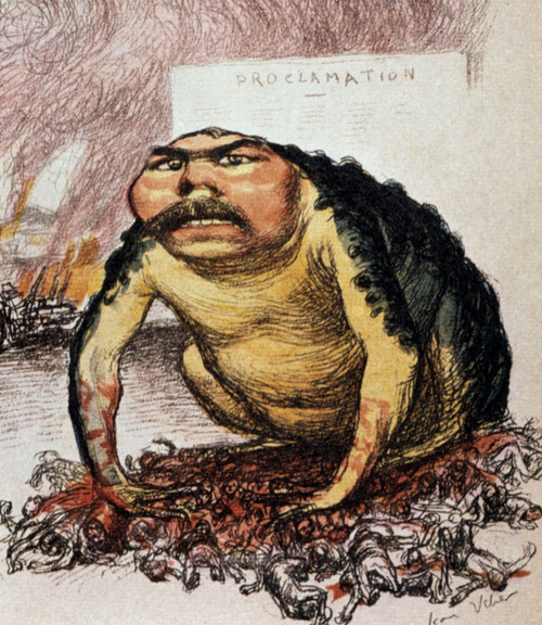 Boer War Cartoon, 1901. /Nfrench Cartoon Comment, 1901, On Lord Horatio Herbert Kitchener'S Draconian Measures In The Boer War. Poster Print by Granger Collection - Item # VARGRC0022598