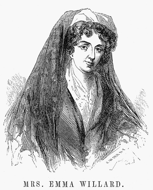 Emma Willard (1787-1870). /Namerican Educator. Wood Engraving, American, C1845. Poster Print by Granger Collection - Item # VARGRC0000210