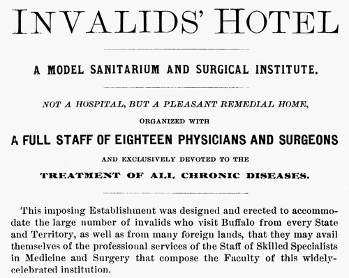 Sanitarium Ad, 19Th Century. /Namerican Advertisement, 19Th Century, For A Sanitarium At Buffalo, New York. Poster Print by Granger Collection - Item # VARGRC0028991